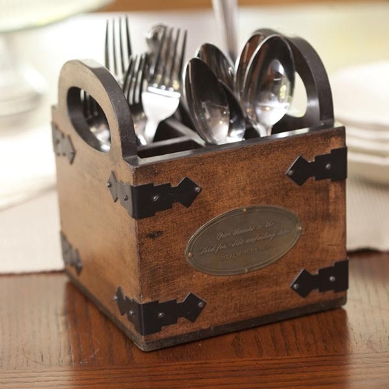 give thanks wooden caddy